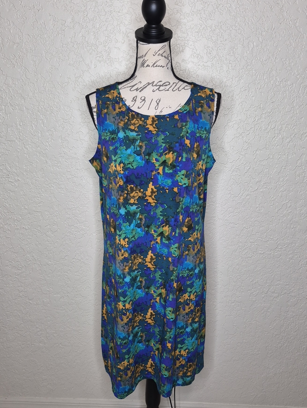 Effortless Style By Cityknits Multicolored Sleeveless Dress Size L